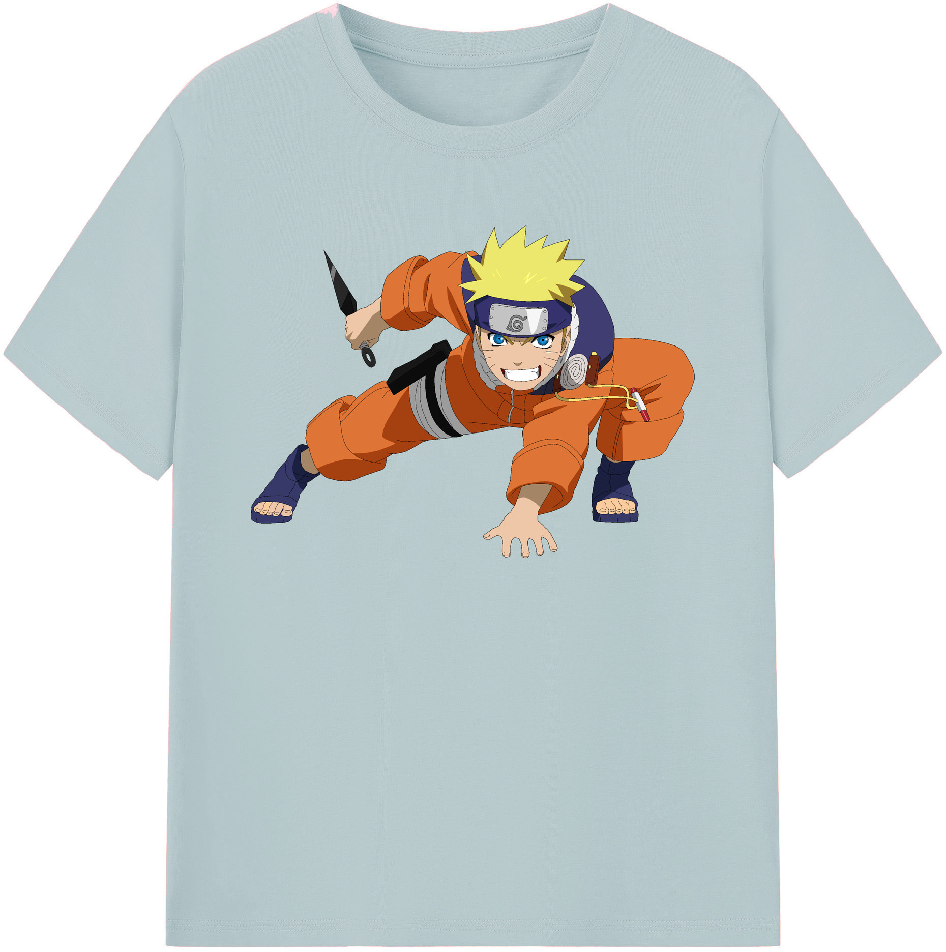（画像用） NARUTO -ナルト- うずまき ナルト Uzumaki Naruto 綿100％半袖Tシャツ（フロントプリント）